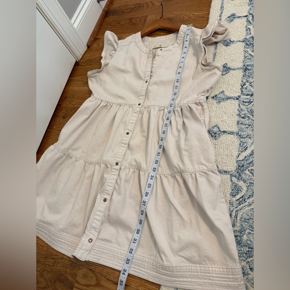 Marie Oliver Neely Denim Dress Birch Size Large - Picture 6 of 9
